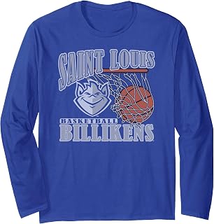 St. Louis University Billikens Basketball Vintage Lift Royal Long Sleeve T-Shirt