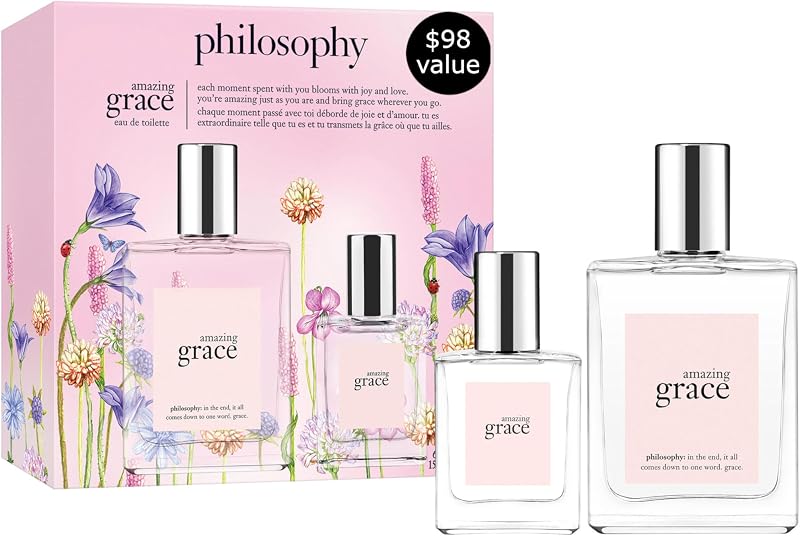 filosofía increíble gracia eau de toilette - perfume de mujer limpio y floral - con notas de bergamota, muguet y almizcle - fragancia de larga duración