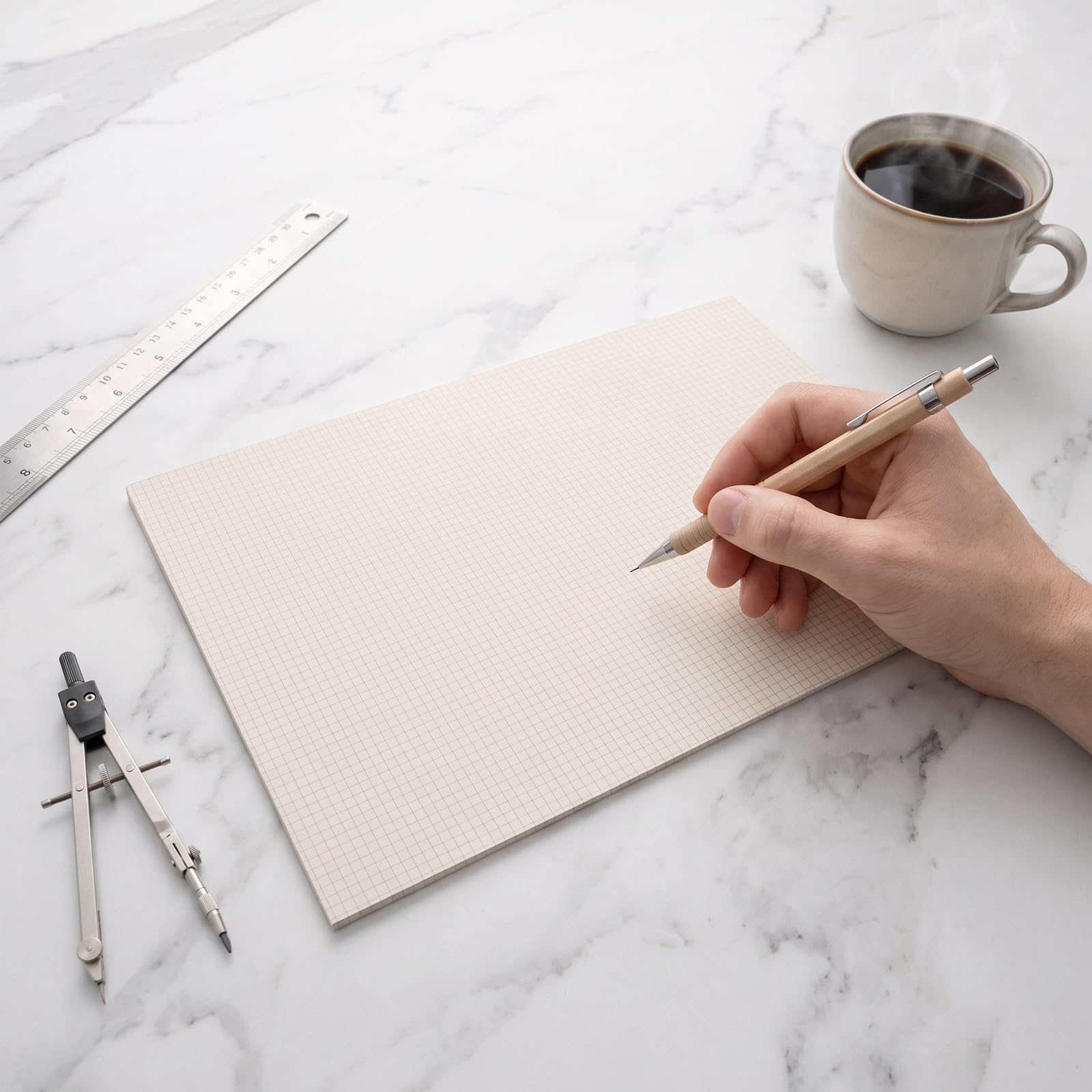 PATKAW Cahier de 200 feuilles de papier millimétré A3 pour les