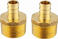 Vista 14 de EFIELD Pex - Juego de 2 adaptadores macho NPT de 1 pulgada x 1 pulgada de latón para engarzar, ASTM F1807, (PEX1807278-2PCS)