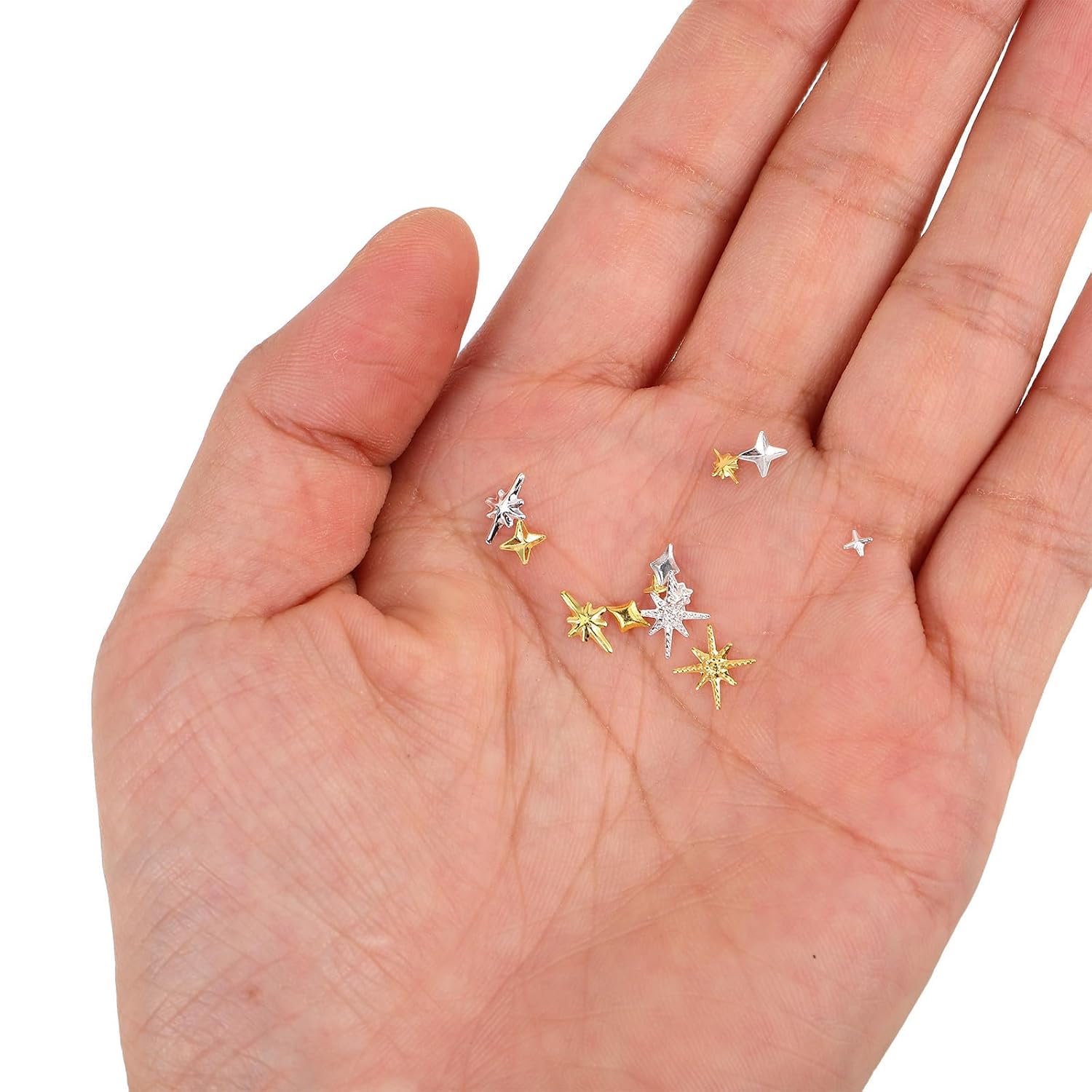 Star Nail Charms 2 Boxes Alloy Studs for Gel Polish