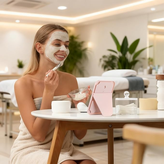 Kifmurase 10 Espejos de Maquillaje Portátiles Plegables, 8 Pulgadas, Rosa miniatura 2