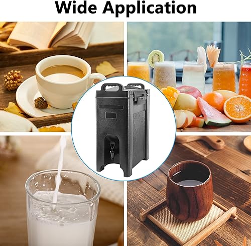Miniatura 9 de Dispensador de bebidas aislado, NSF, servidor de plástico para bebidas frías y calientes de 2.5 galones, servidor de bebidas de doble pared,