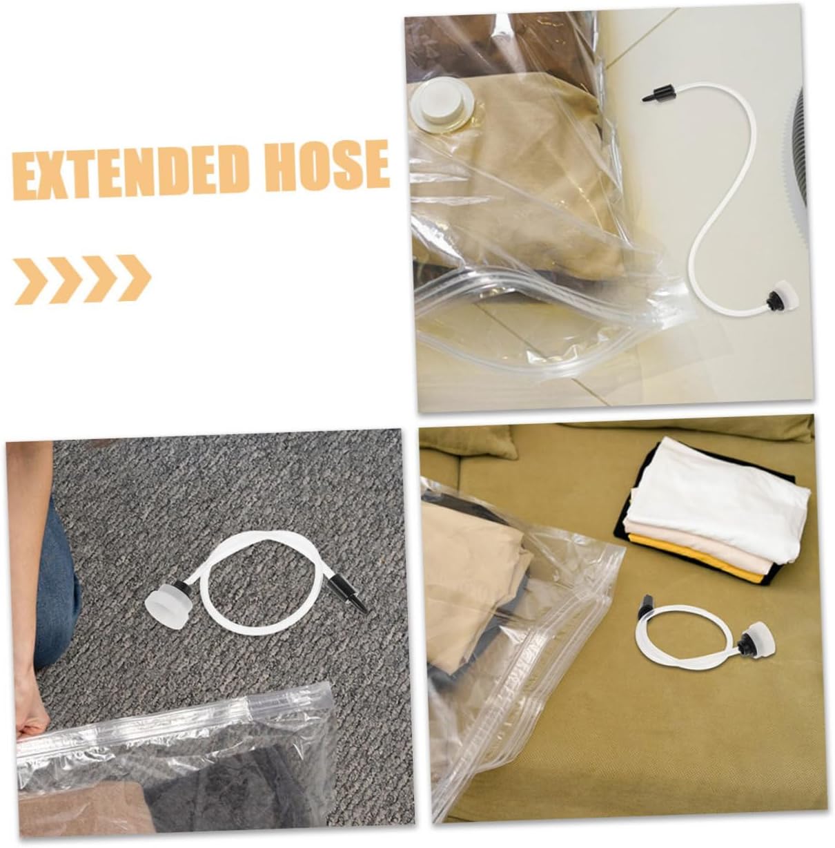 4pcs Vacuum Sealer Accessory Hose Kit Flexible Vacuum Tubing for Kitchen Food Storage Compatible Most Sealers Air Hose Replacement for Efficient Packing
