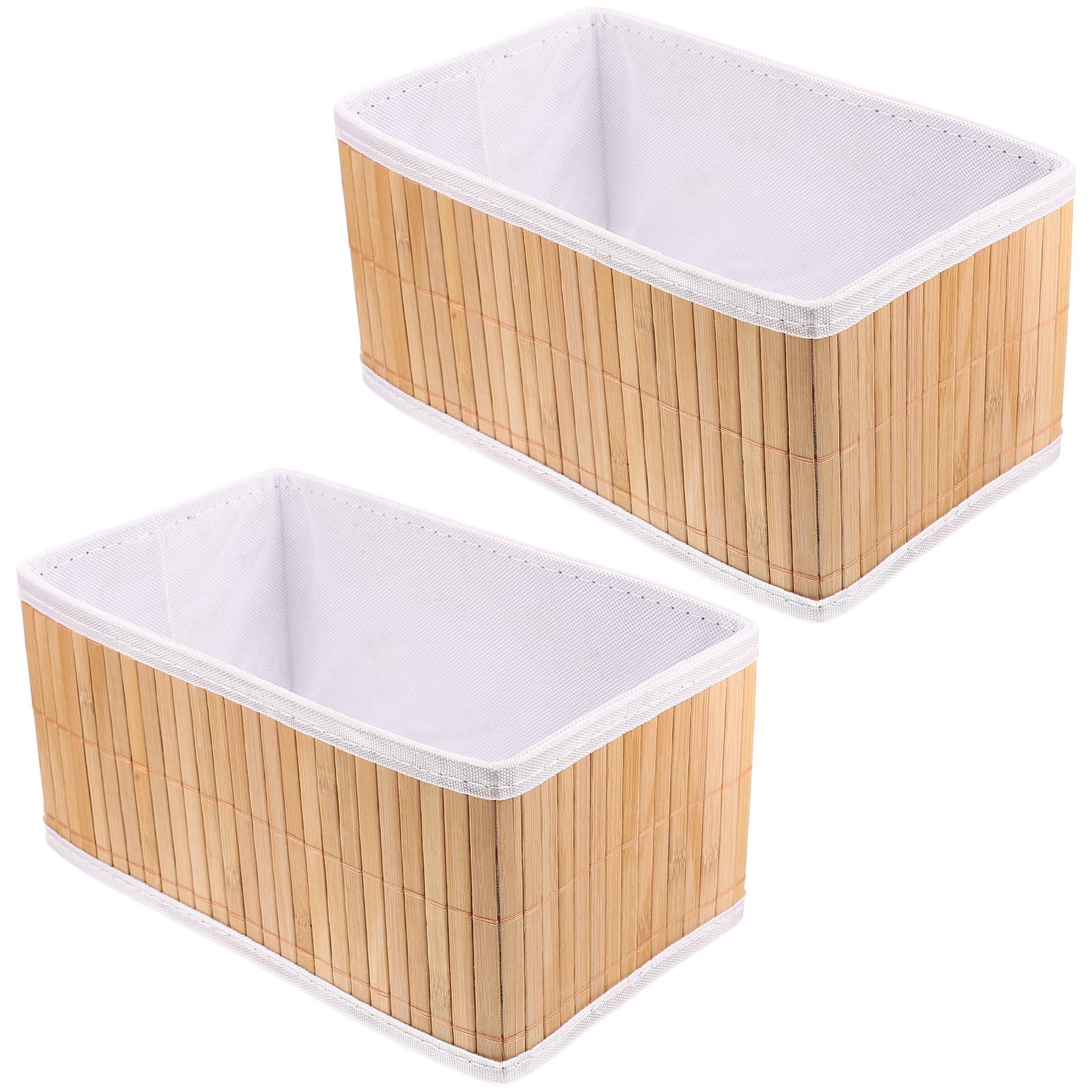 Paniers de rangement bambou polyvalents pour buffets et tables basses
