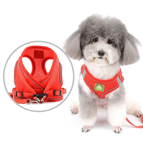 ZUNEA Arnés para Perro Pequeño Antitirones Ajustable Reflectante Arnés de Malla Suave Chaleco Gatos Arné…