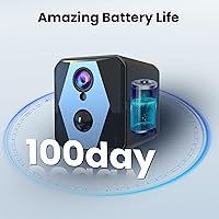 Vista 4 de Cámara espía, cámara oculta 4K, mini cámara con tiempo de espera de 100 días, grabación en tiempo real, detección de movimiento AI, soporte