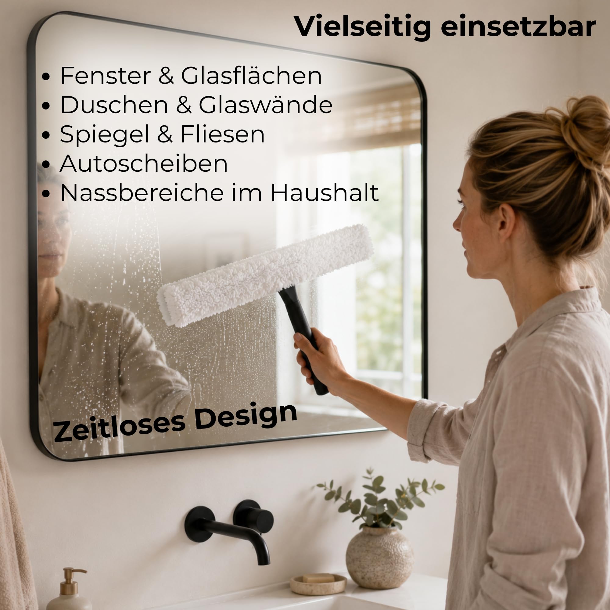Novaliv 4X Fensterwischer 45 cm Einwascher aus Vlies Einschäumer zum Fensterputzen Fensterwischer Fensterreiniger Fenstereinwäscher Fensterreinigung Fensterputzer