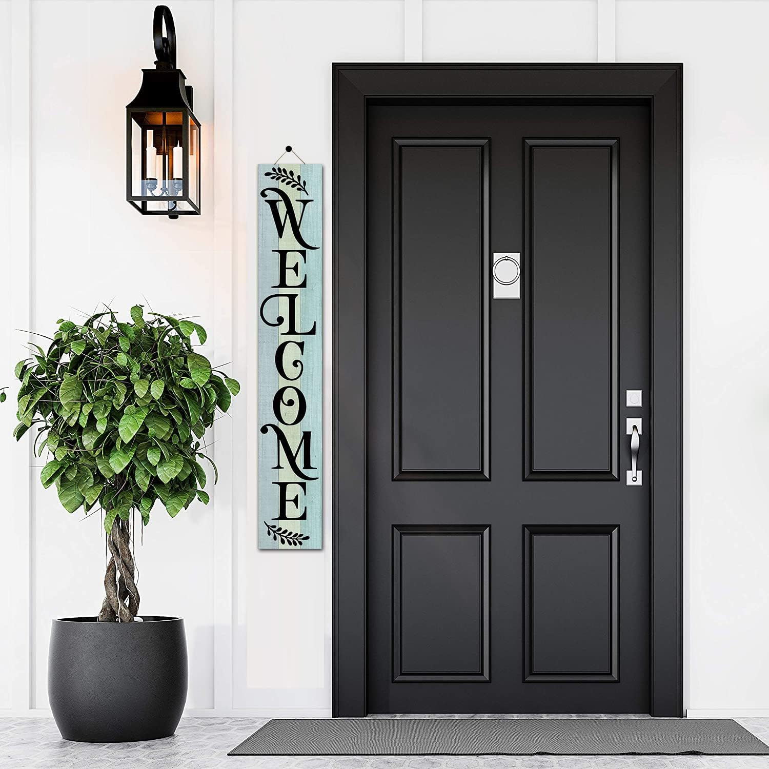 Welcome Sign for Front Door, 8x48 Inches Vertical Welcome Sign for Front Porch Standing Welcome Porch Decor, Farmhouse Porch Decor