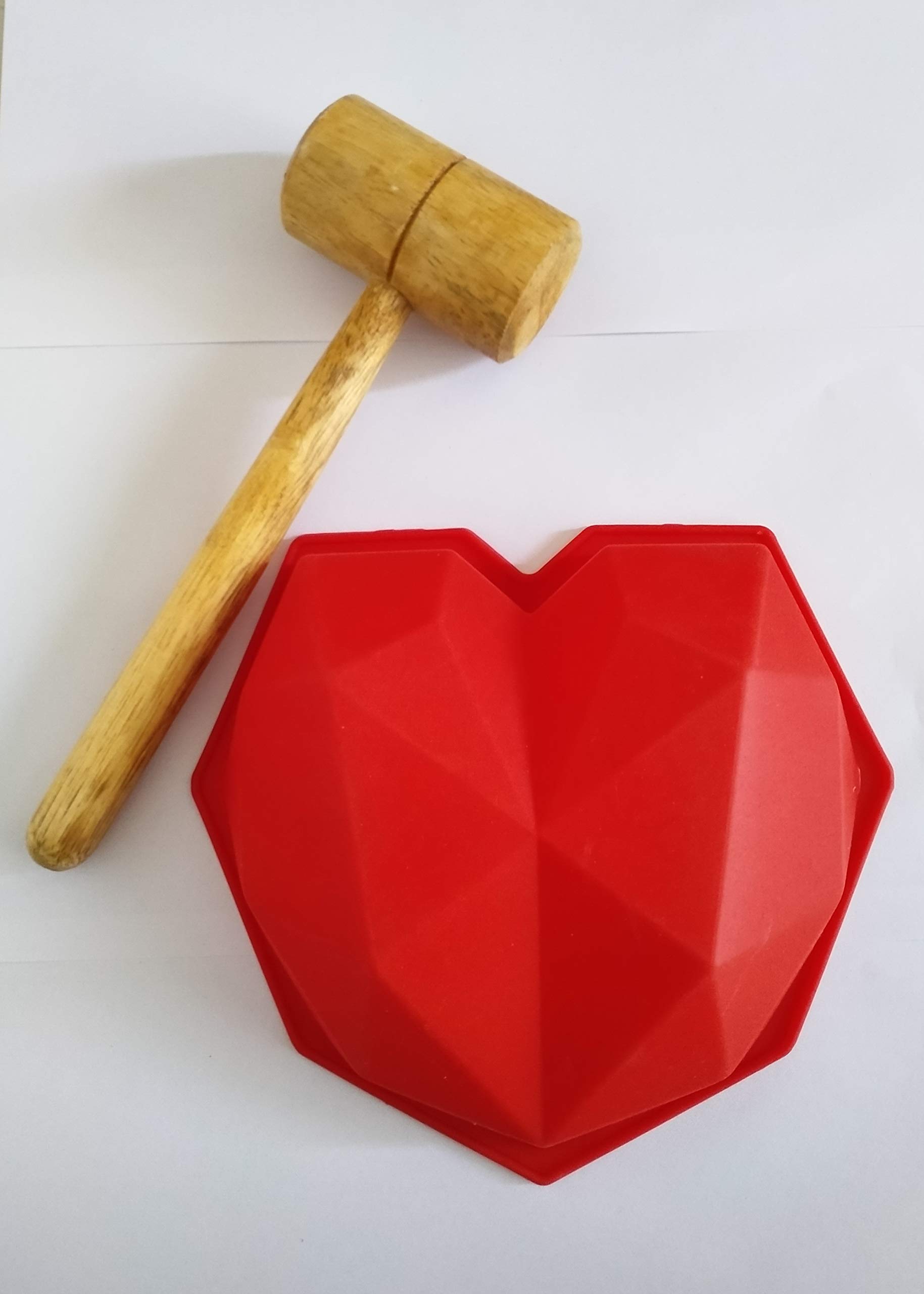 SHOAIB Pinata Mould Heart & Round Shape and Wooden Hammer for Cake and Chocolate - Image 2 thumbnail