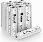BONAI AAA Batteries rechargeables 24 Emballage, faible décharge auto 1100mAh 1.2V NiMH Piles HR03, Préchargé 1200 Cycles, piles rechargeables à faible rendement AAA pour télécommandes, souris sans fil, claviers