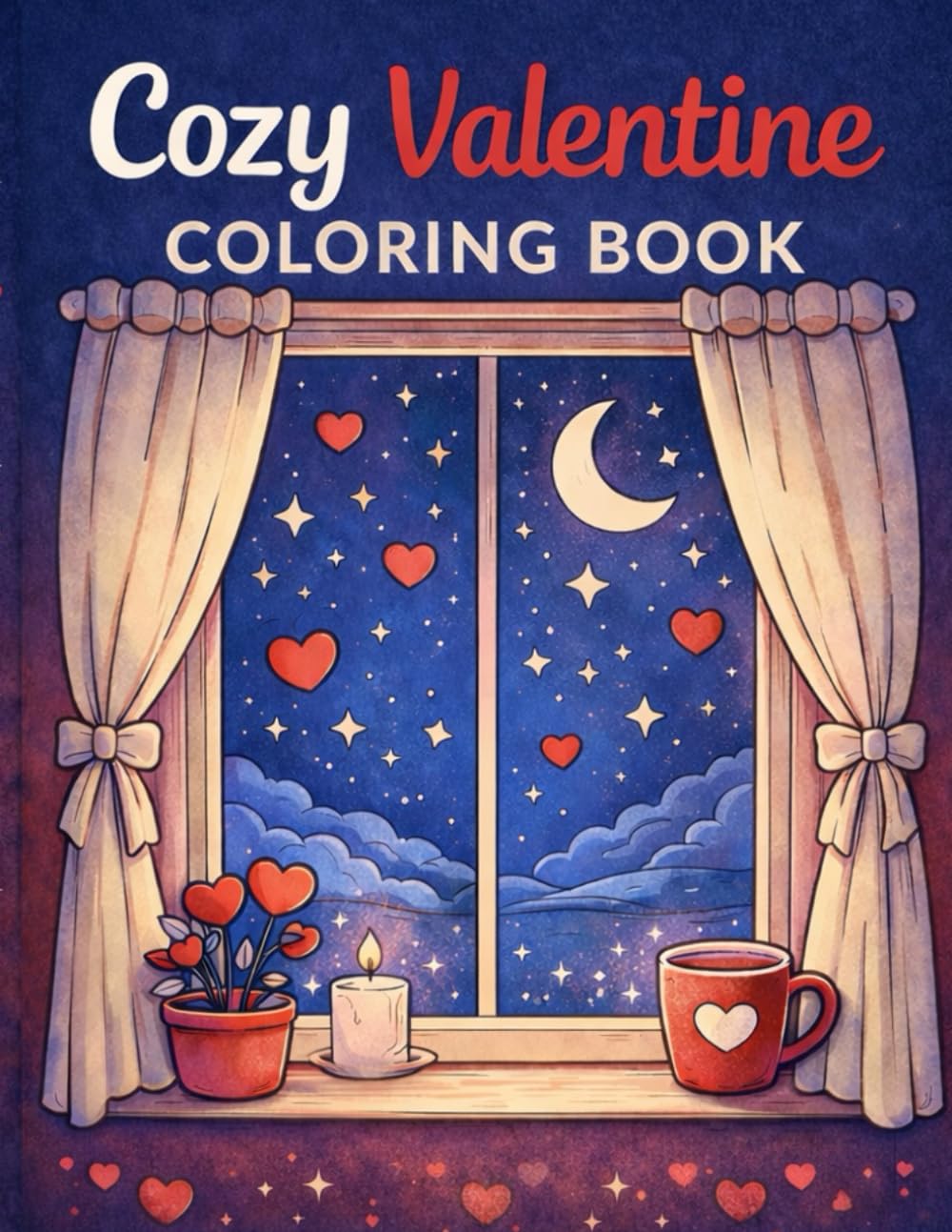 Cozy Valentine Coloring Book: Relaxing & Romantic Coloring Pages for Adults