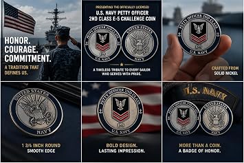 U.S. Navy Petty Officer 2nd Class E-5 Challenge Coin