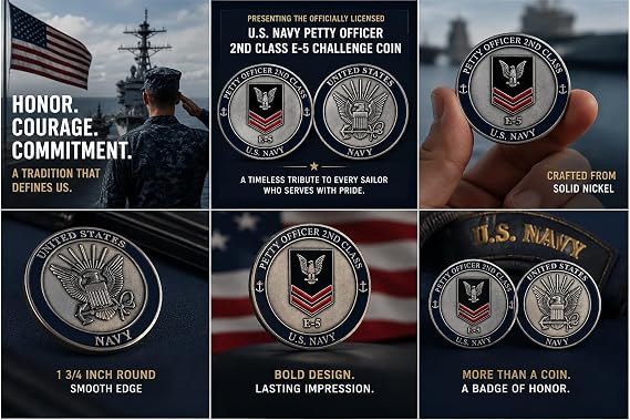 U.S. Navy Petty Officer 2nd Class E-5 Challenge Coin