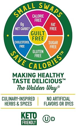 Walden Farms Caesar Dressing 12 oz. Bottle (3 Pack) - Creamy & Light Tangy Flavor, 0g Net Carbs Condiment, Kosher Certified - Natural Topping for Salads, Pasta, Burger, Marinade for Chicken and More