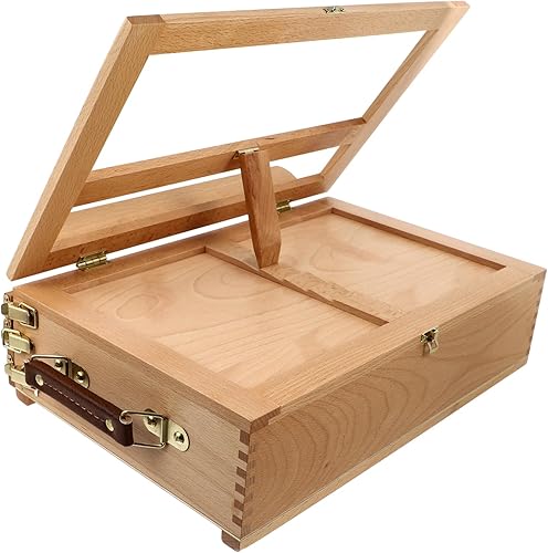 Caballete de madera para niños, soporte de dibujo, soporte de almacenamiento, caballete de postal de madera, caballetes de mesa para pintar, marco