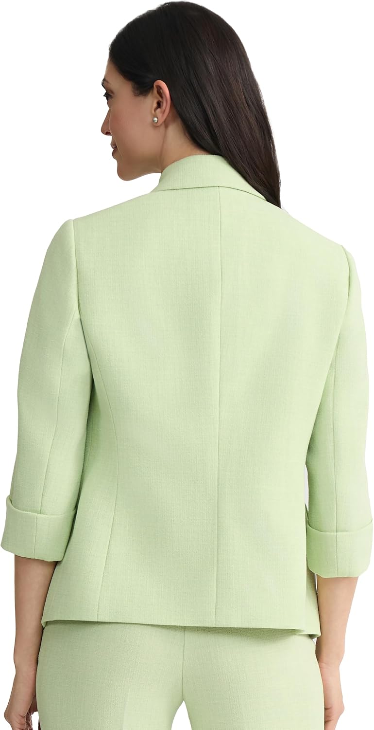 Kasper Women's Kasper Women's Stretch Two-Button Cuffed Sleeves Blazer