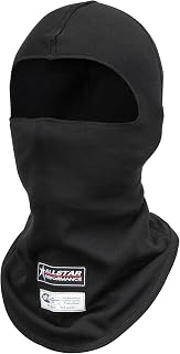 ‎Allstar Performance ALL923214 Head Sock - Single Eyeport - SFI 3.3 - Double Layer - Fire Retardant Cotton/Aramid Fiber - Black - One Size Fits All - Each