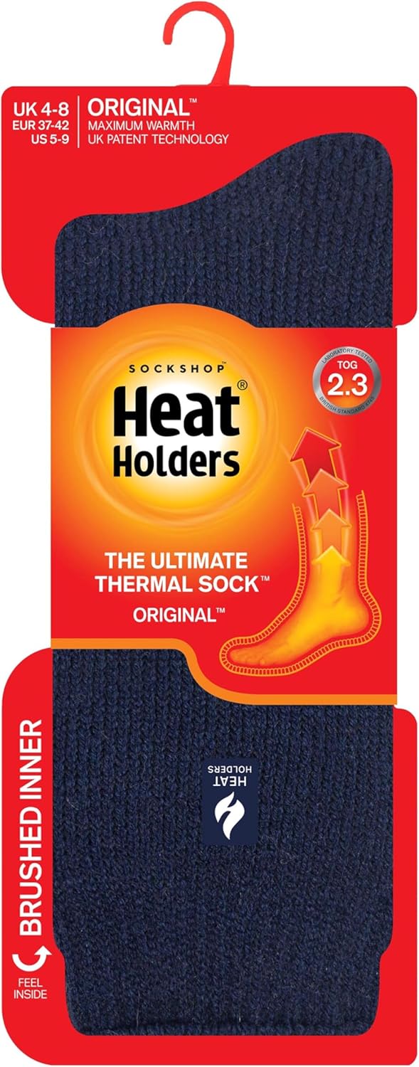 HEAT HOLDERS - Women's Original Ultimate Thermal Socks, One size 5-9 us (Indigo Blue)
