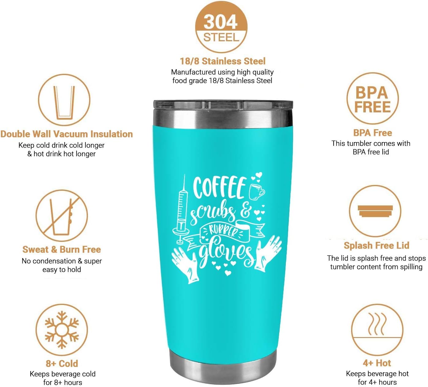Wееklу Tор Sаlе Coffee Scrubs and Rubber Gloves Nurse Tumbler, CNA Gifts, RN Nurse Gifts for Women, Nurse Gifts, 20 oz Stainless Steel Vacuum Insulated Nurse Coffee Mug (Mint Blue) Wееklу Tор Sаlе Coffee Scrubs and Rubber Gloves Nurse Tumbler, CNA Gifts, RN Nurse Gifts for Women, Nurse Gifts, 20 oz Stainless Steel Vacuum Insulated Nurse Coffee Mug (Mint Blue)