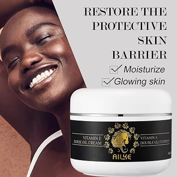AILKE Brightening Cream For Face, Body Hands, With Glutathione, Vitamin A, Intensive Moisturizer, Smooth And Soft Skin, Improve Dull Skin, 3.5 oz (Pack of 3)