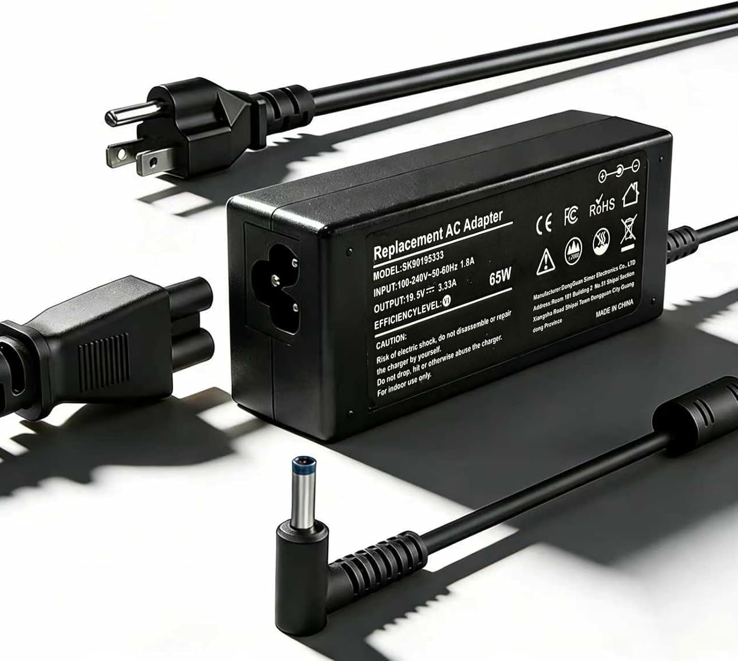 65W Power Cord Adapter Replacement for HP Laptop Charger 65W 45W Computer Charger Blue Tip