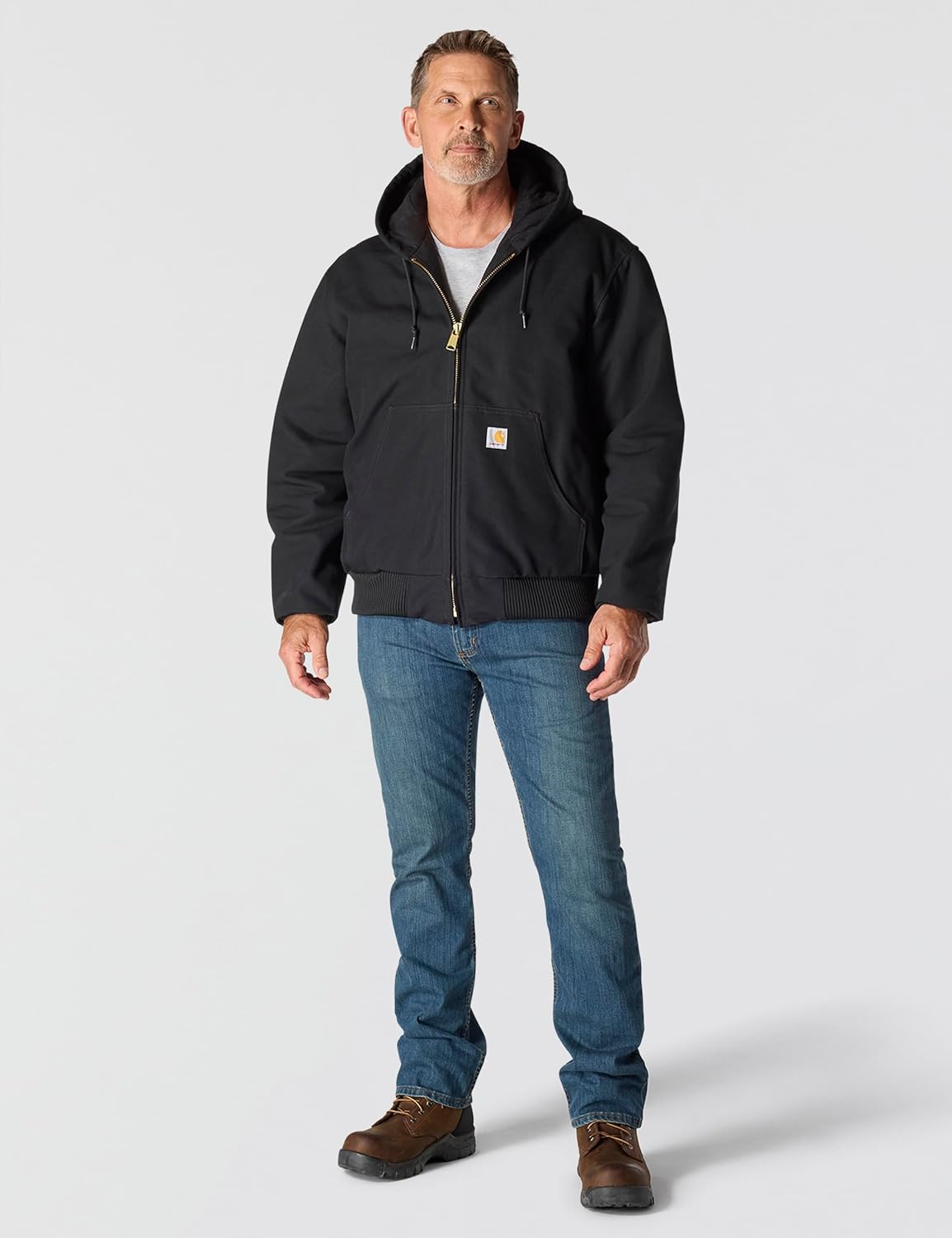 Carhartt Men's J140 Loose Fit Firm Duck Insulated Flannel-Lined Active Jac - Image 4