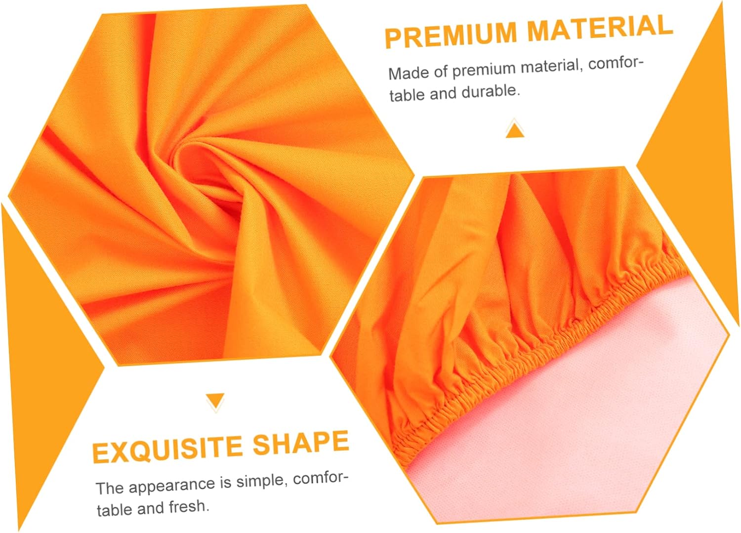 ABOOFAN Fitted Sheet Mattress Protector for Home Use Machine Washable Soft and Breathable Material Fits Mattress Orange Color