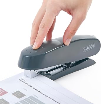 Rapesco R71726B3 ECO Spinna Front Loading Stapler, 50 Sheet Capacity, Grey