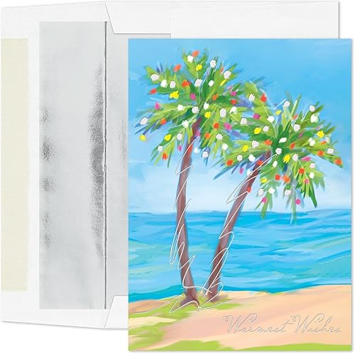 Miniatura 3 de Masterpiece Studios Warmest Wishes - Tarjetas de Navidad de 16 unidades, flamenco dorado, 7.87 x 5.62 pulgadas (966400)