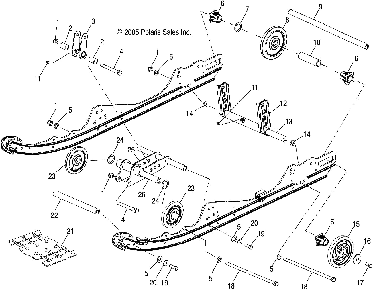 Polaris Wheel Assembly with Hole, Genuine OEM Part 1541485, Qty 1