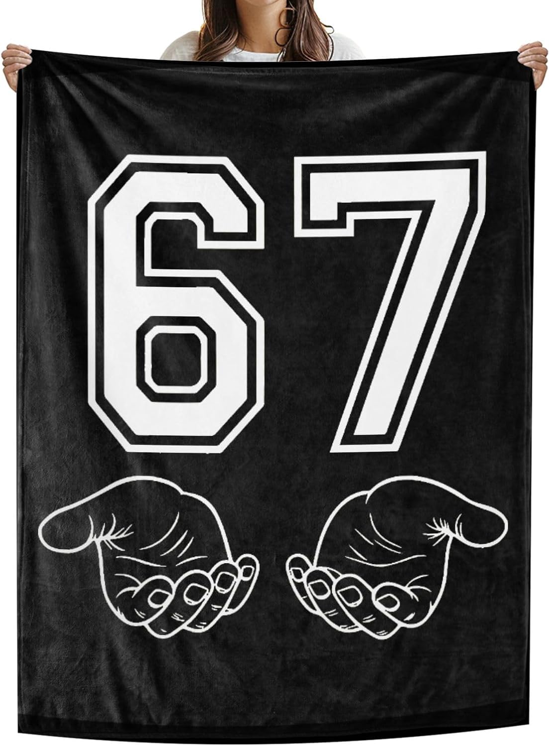 Six Seven 6 7 Meme Blanket 50x60in – Funny 67 Trends Throws Blankets for Adults, Cozy Flannel Meme, Softs Warm 6 7 for Couch, Bed & Travel