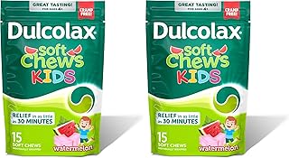 Dulcolax Kids Saline Laxative Soft Chews, Stimulant-Free Laxatives, Gentle Constipation Relief for Kids, Softens