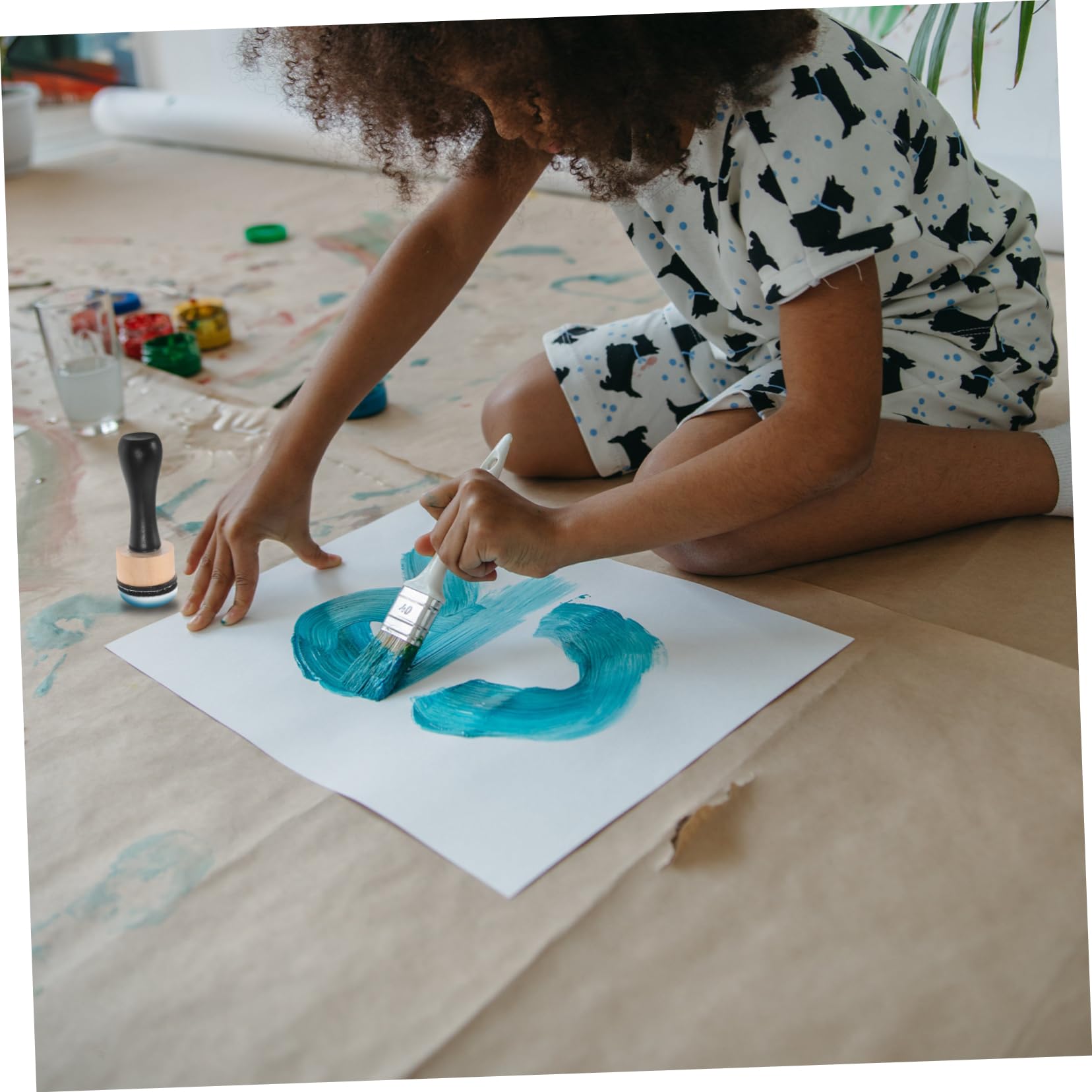 jojofuny 5 Ensembles Pinceau Éponge à Peinture Enfants Éponge Artistique Éponges Collantes Estampillage Mélange Tampon D'éponges De Peintre Dessin Tampon Éponges Bois