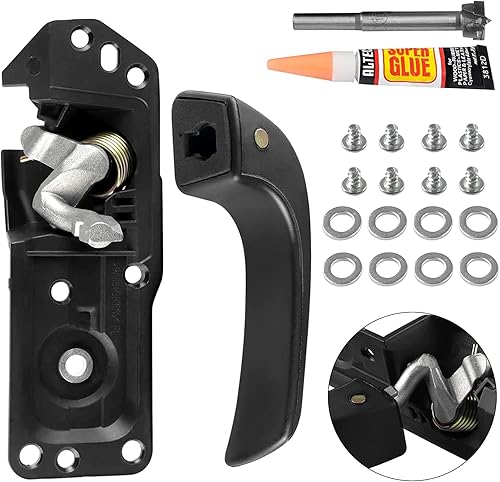 Kit de manija de puerta interior delantera izquierda para lado del conductor compatible con Chevy Silverado Avalanche Suburban Tahoe GMC Sierra
