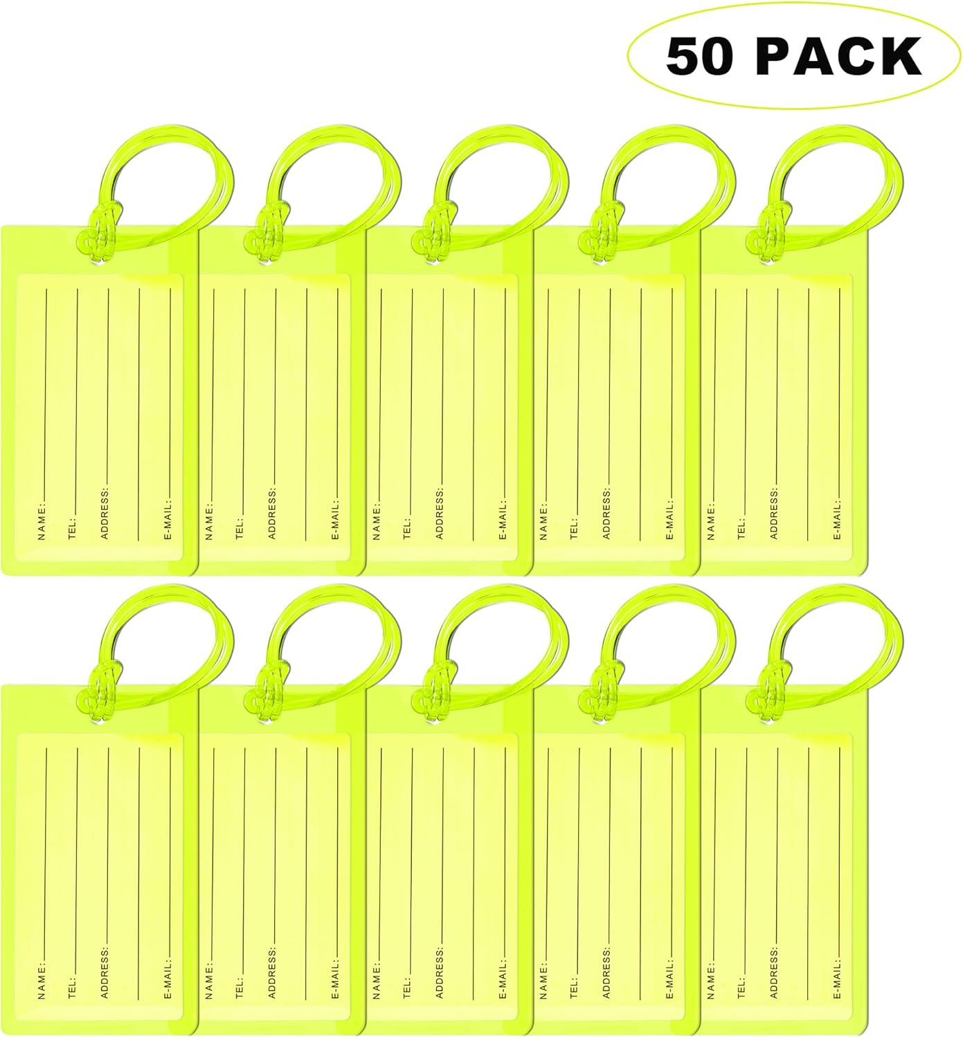 Luggage Tags for Suitcases – Sodsay (50 Pack)