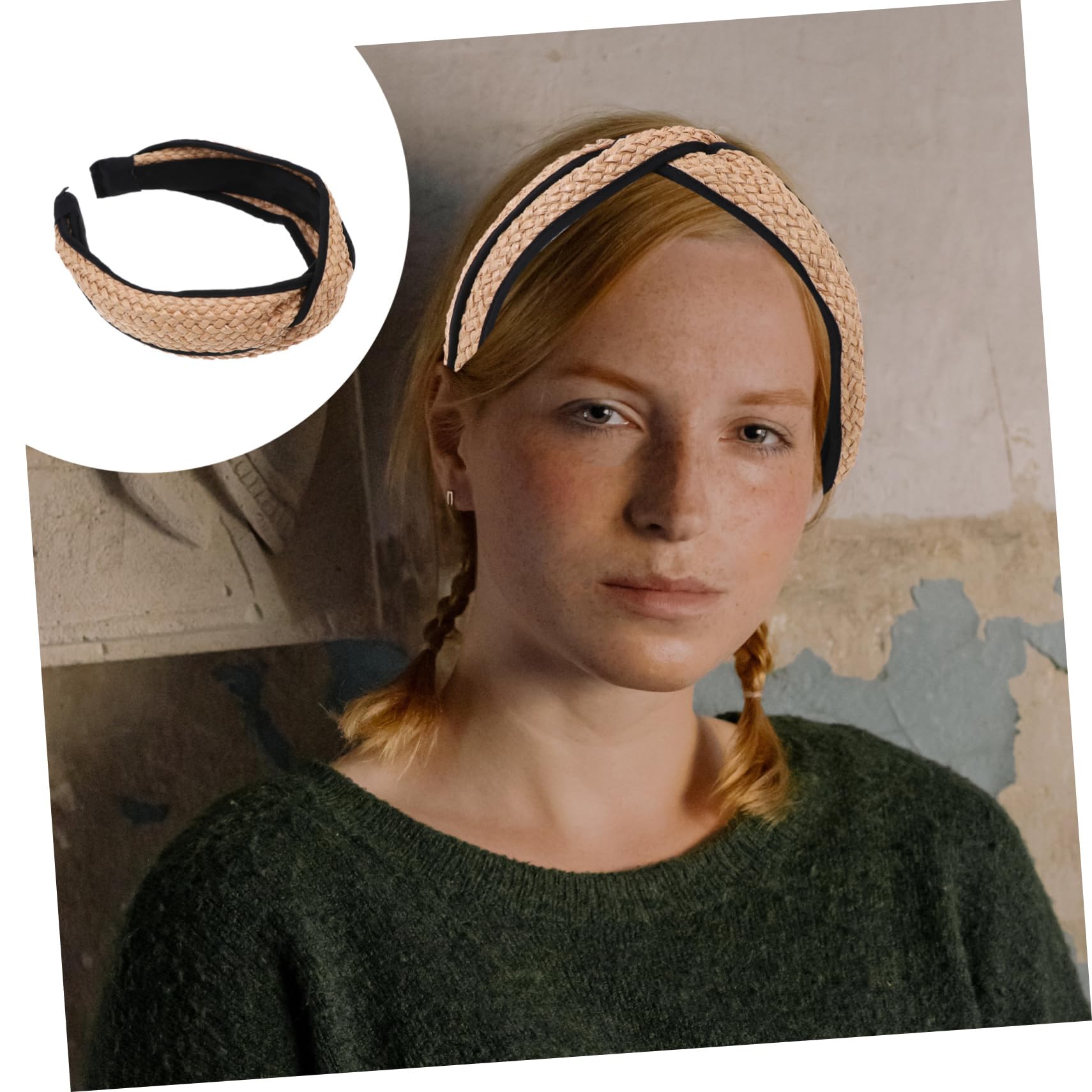 1pieza Diadema Ancha De Rafia Para Mujer Accesorio De Pelo Para Fiesta y Uso Diario Diadema Estilosa y Antideslizante