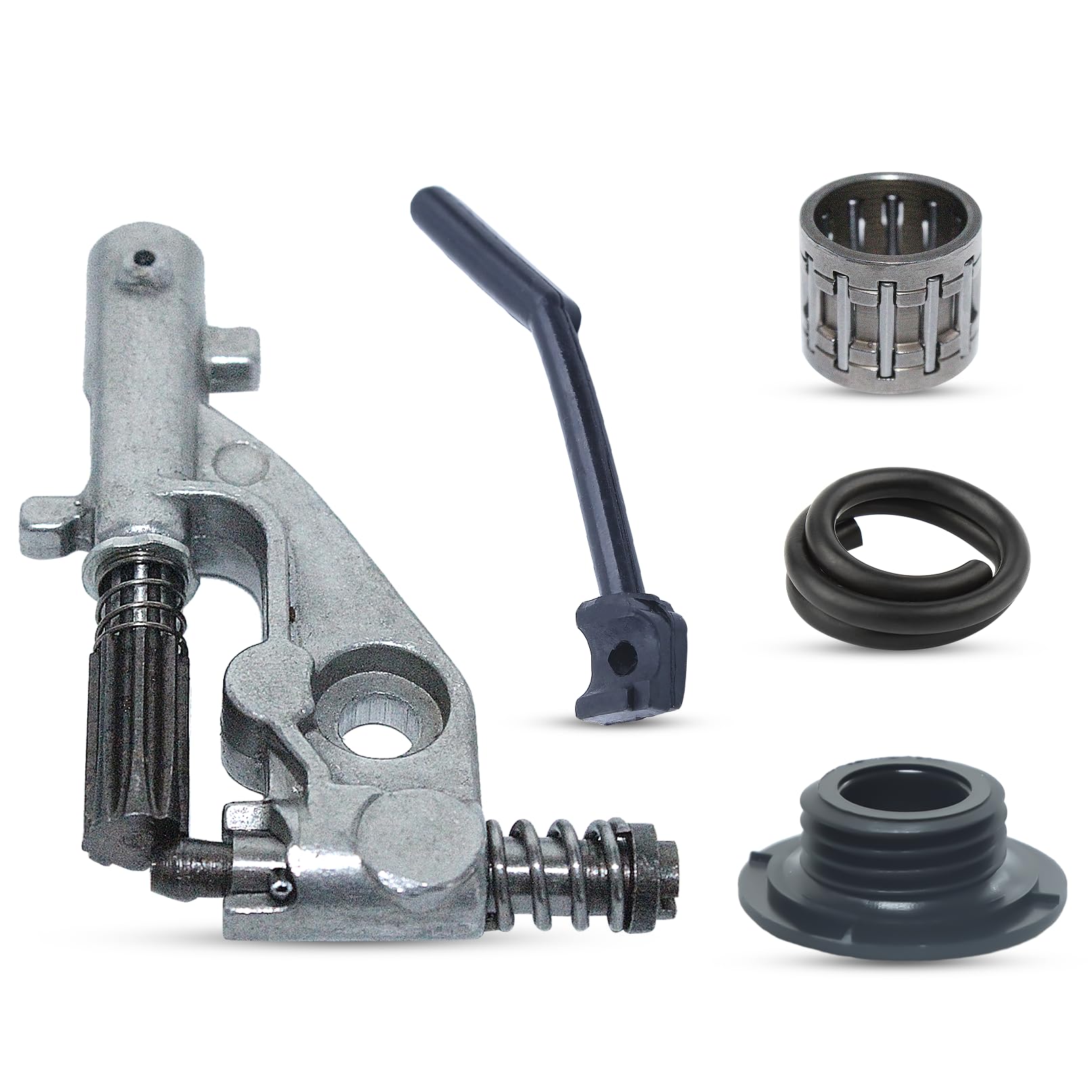 AUMEL Oil Pump Pressure Line Kit for Husqvarna 455 Rancher 455E 460 461 Chain Saw Replace 544180104, 537261501 & Worm Gear Oiler Pinion
