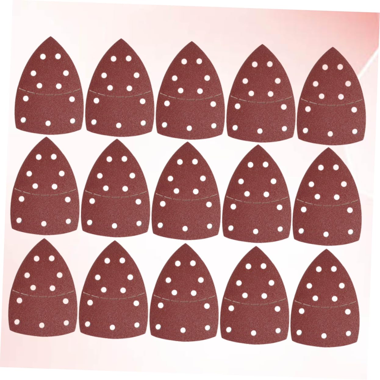 SEWACC 40pcs Self-Adhesive Triangle Sandpaper Discs Set 11 Holes Hook Loop Sanding Pads for Polishing Grits 40/60/80/120/180 Compatible Hand Sanders