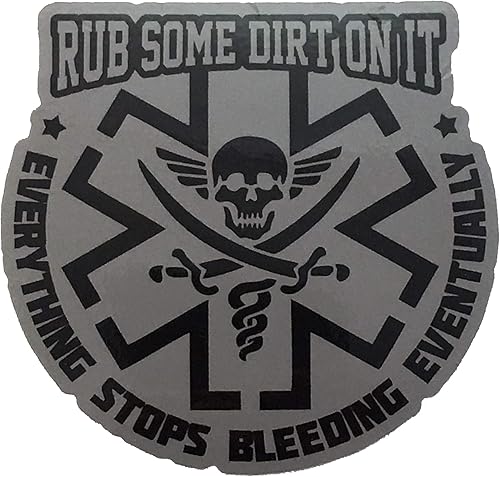 Rub Some Dirt On It - Adhesivo adhesivo para parachoques (gris)