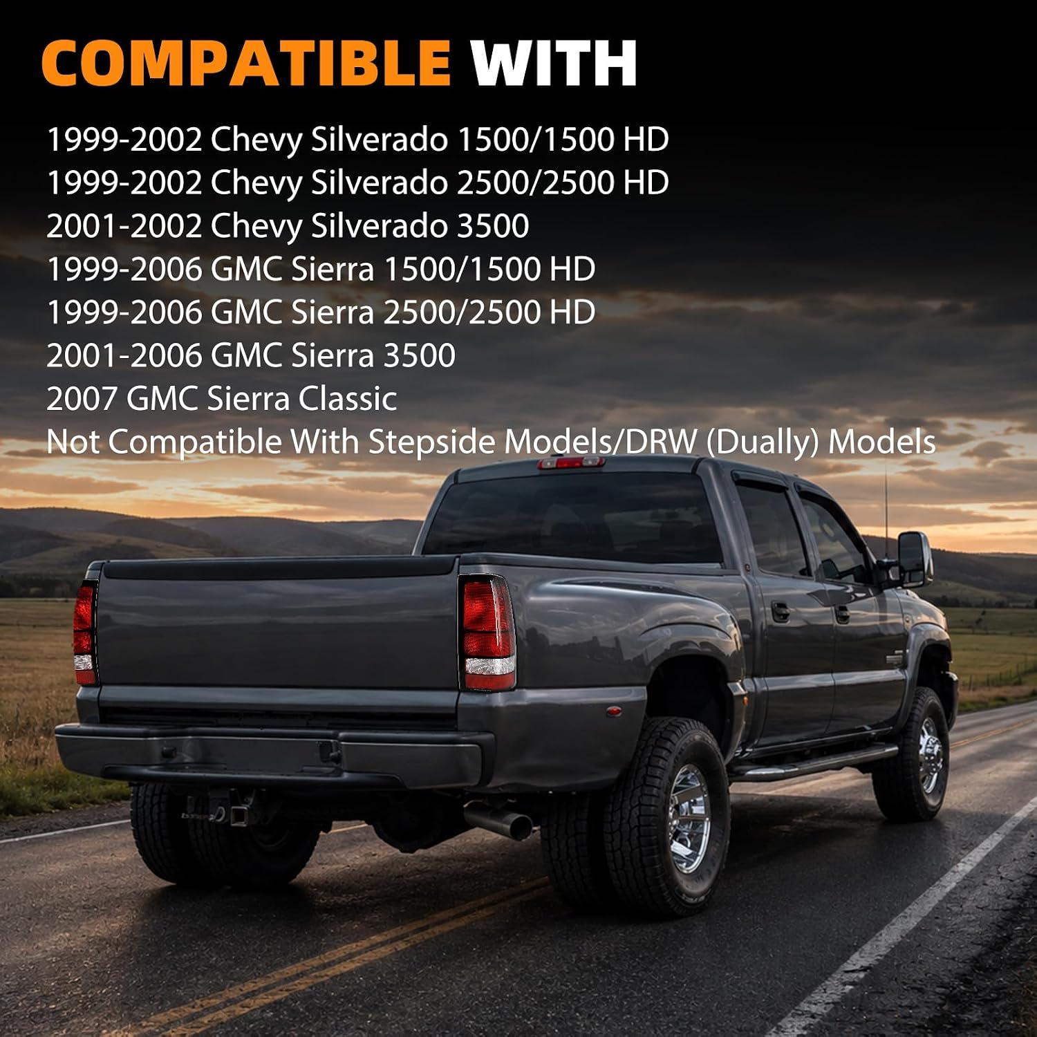 MAYELLO Tail Lights w/o Bulbs for 1999-2002 Chevy Silverado 1500/2500/3500