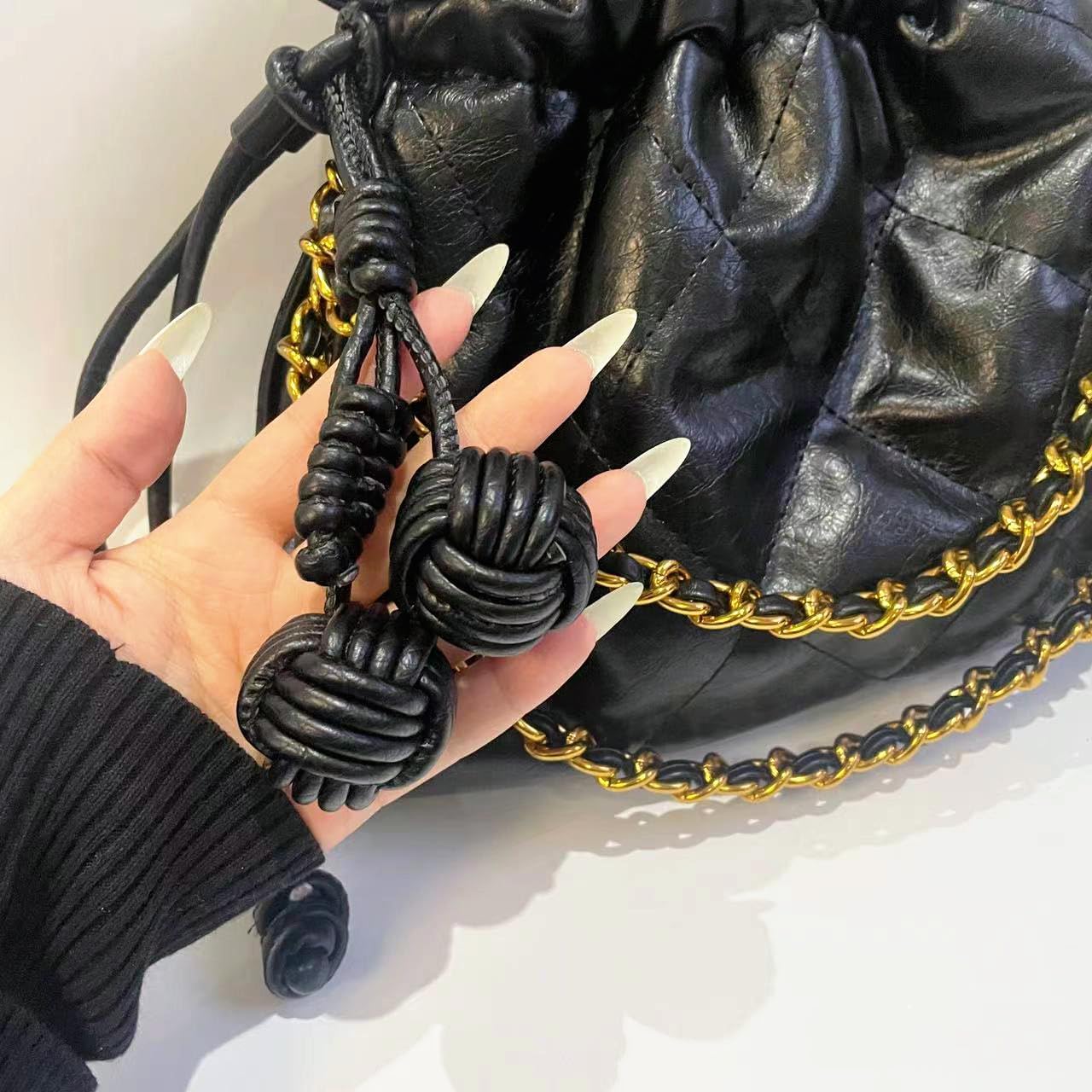 Cute Bag Charms for Women Men Stylish Braided PU Leather Rope Knot Keychain for Handbag Birthday Christmas Gift - Image 2