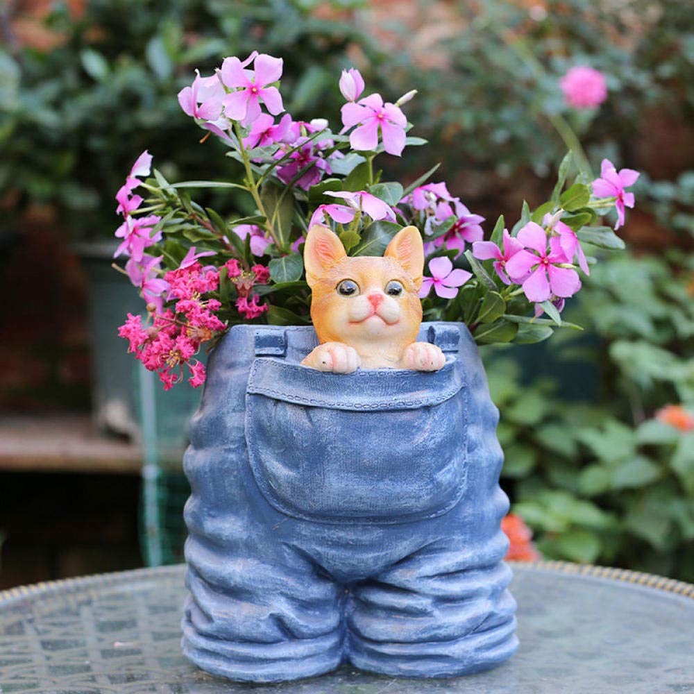 Figurine de chat en résine pour extérieur : un contenant étanche qui résiste au gel du jardin