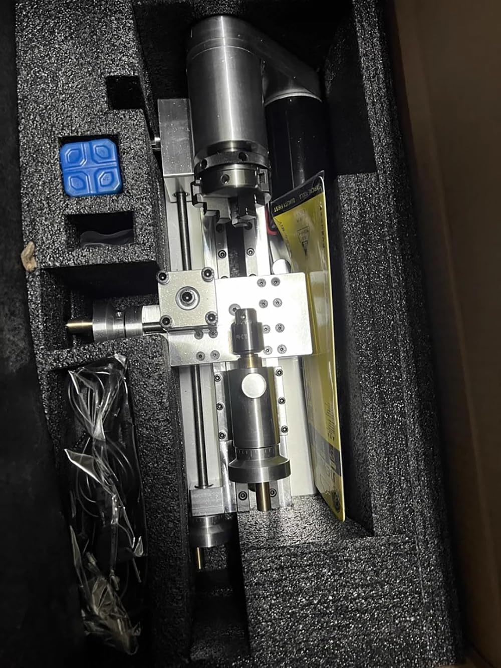 Household Woodworking Homemade Small Lathe Multifunctional DIY Mini Lathe Portable Desktop Micro Lathe AC 110V-220V 100-2500RPM