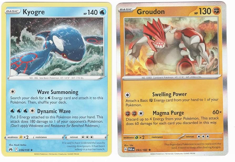 Amazon.com: Kyogre & Groudon – Legendary Pokemon Card Lot