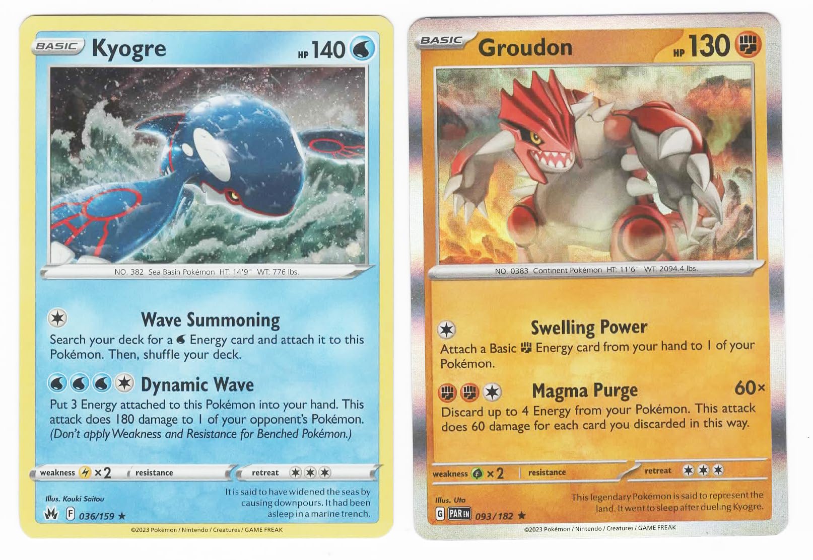 Amazon.com: Kyogre & Groudon – Legendary Pokemon Card Lot