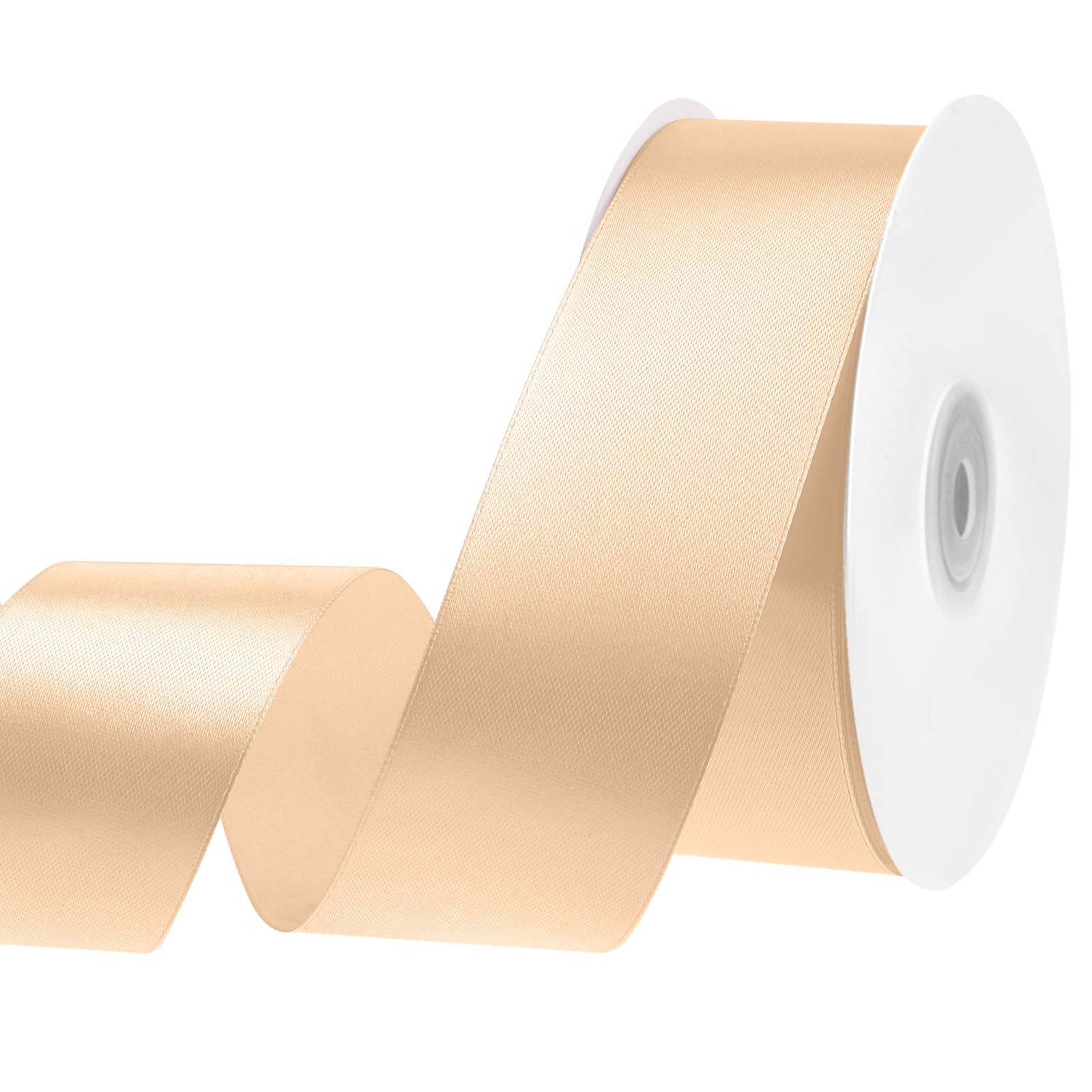 Champagne Gold Ribbon 1 1/2 Inch 60 Yards Wide Gold Bows Ribbons for Gift Wrapping Flower Bouquet Birthday Wedding