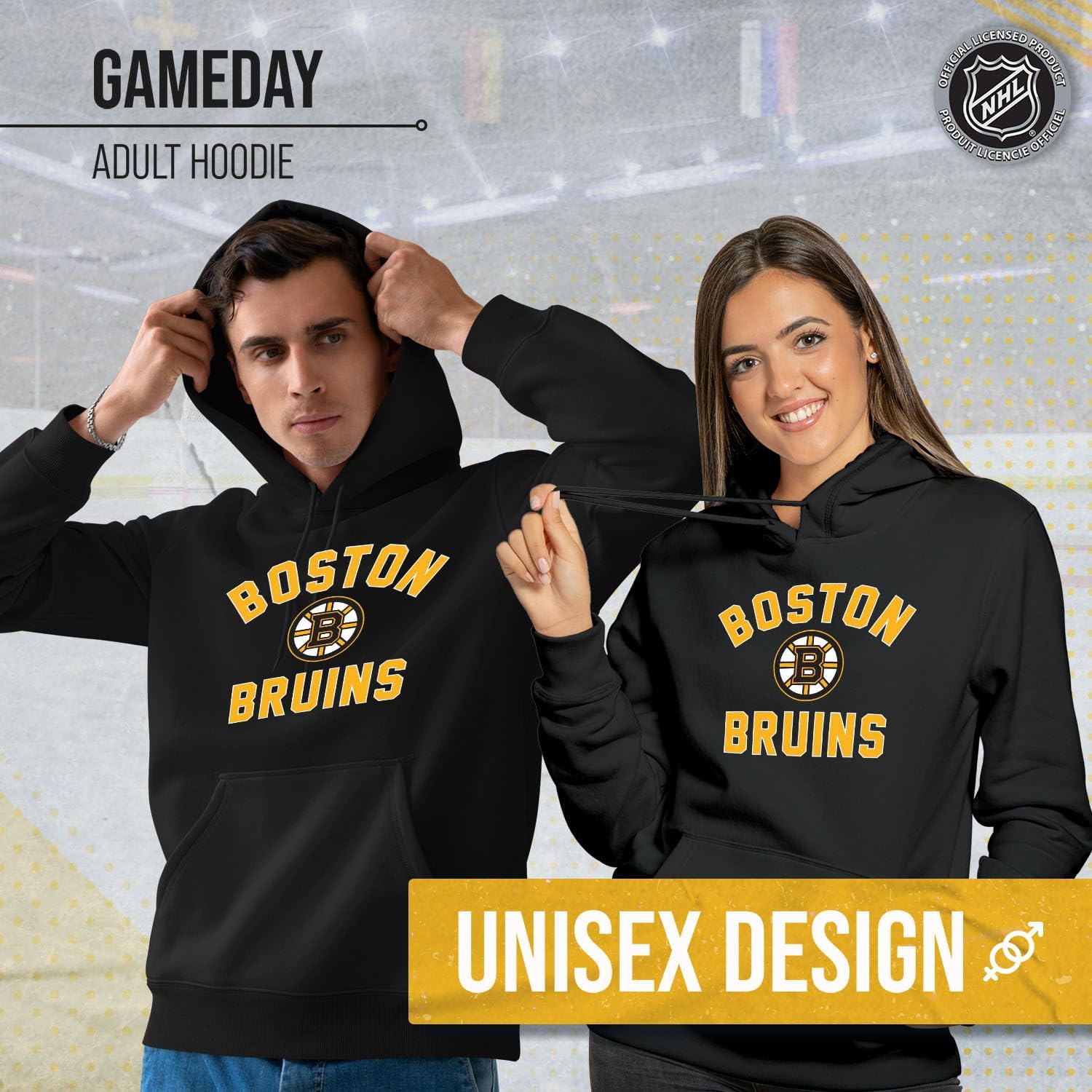 Wright & Ditson Adult NHL Gameday Hooded Sweatshirt - Officially Licensed - Fleece Hockey Pullover - Unisex Hoodie - Image 2
