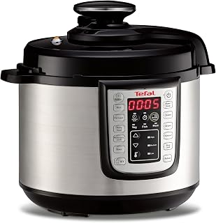 Tefal Fast and Delicious Multicuiseur, Cuisson sous pression, Rapide, Multifonction, 25 Programmes, 6L, 6 Personnes, Noir Inox, CY505EF0