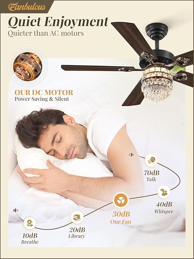 Ventilador de Techo 48 Pulgadas con Luz LED Dimmable, Contro miniatura 4